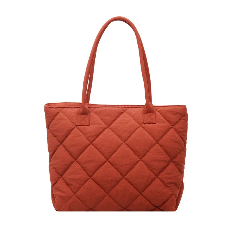 Quilted Padded Shoulder Bag for Women – Large Capacity Tote Quilted Shoulder Bag Nixie