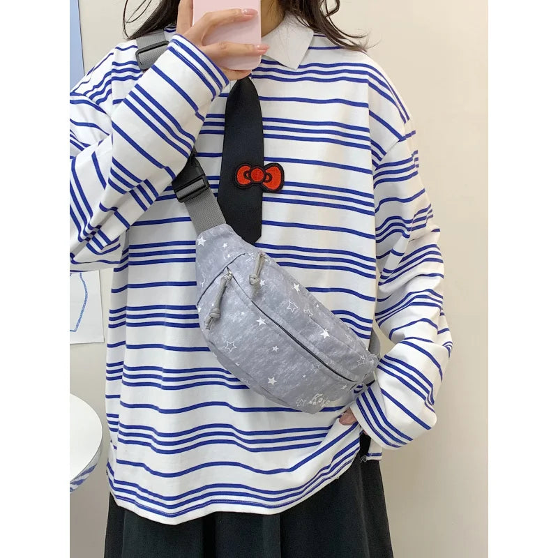 Canvas Crossbody Chest Bag – Casual Zipper Waist & Phone Bag Crossbody Chest Bag Nixie