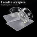 3-in-1 Nail Stamp Set – French Manicure Stamping Kit & Scraper Nail Stamping Kit Nixie Transparent