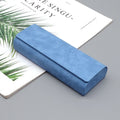 Hard-Shell PU Leather Glasses Case – Scratch-Free Eyewear Pouch Eyewear Storage Case Nixie Blue