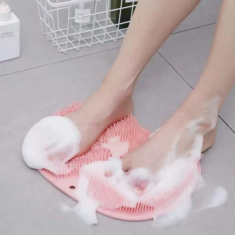 Exfoliating Foot Brush & Back Scrubber – Anti-Slip Suction Cup Foot & Body Scrubber Nixie