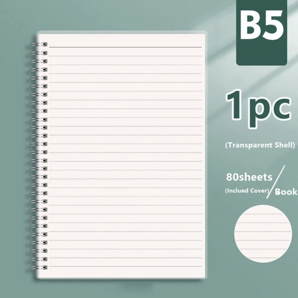 Spiral Coil Notebook A4/A5/A6/B5 – Grid, Blank & Lined