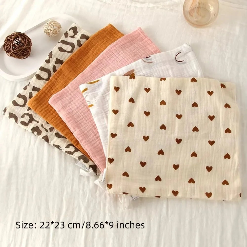 4-Layer Cotton Baby Washcloths – Soft Gauze Burp Cloths 3-5 Pack Baby Washcloth Set Nixie