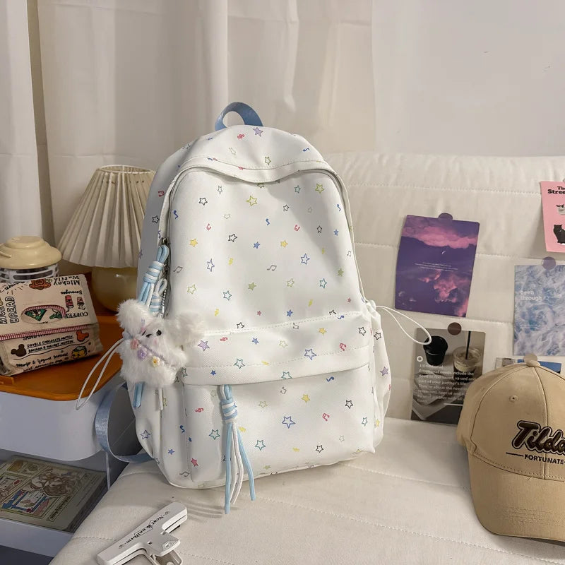 Korean Star Print Large Capacity Women's Backpack | Nixie Women's Backpack Nixie