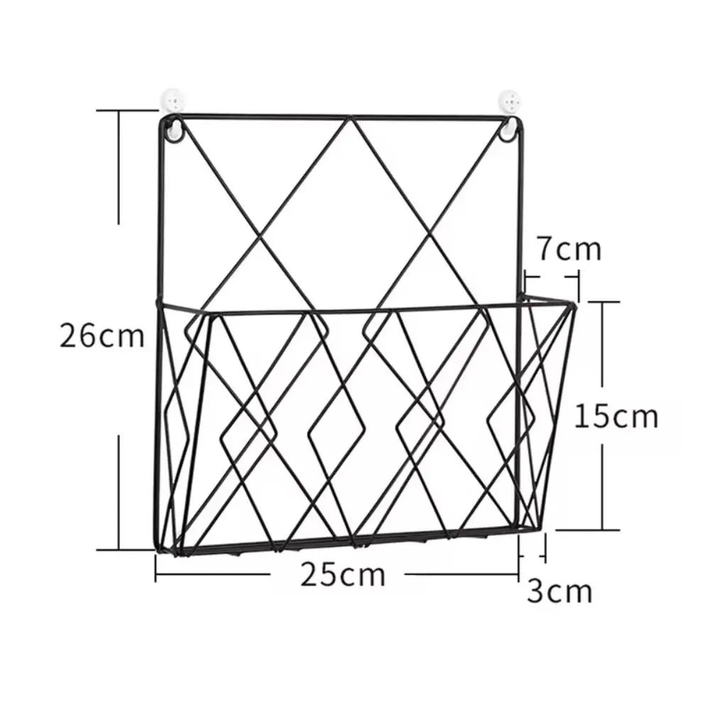 Metal Wall-Mounted Magazine Holder & Storage Rack | Iron