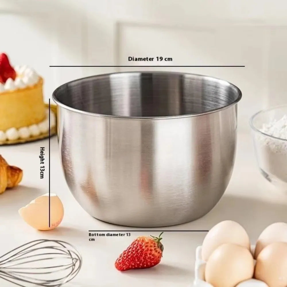 Stainless Steel Mixing Bowl – Deep Splash-Proof Design, S–XL Stainless Mixing Bowl Nixie