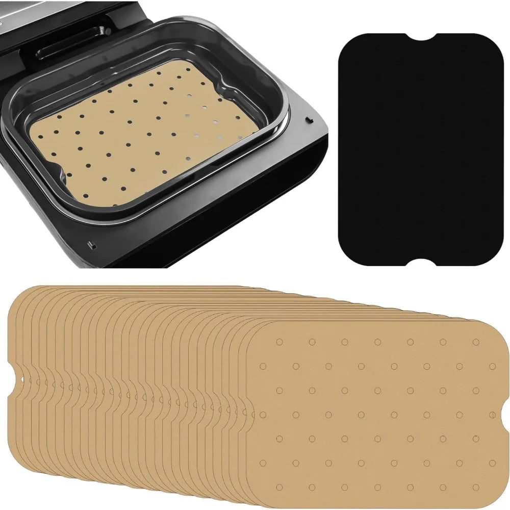50Pcs Disposable Perforated Air Fryer Baking Paper Liners Air Fryer Liner Nixie