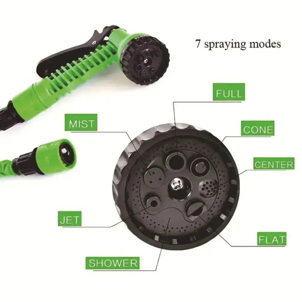 Expandable Garden Hose 25–125FT with 7-Pattern Spray Nozzle