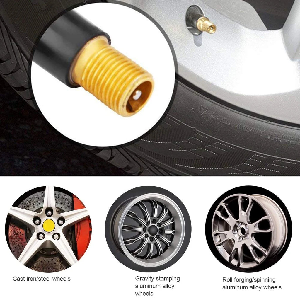 100Pcs TR414 Snap-In Tubeless Tire Valve Stems – Universal Fit Tire Valve Stems Nixie