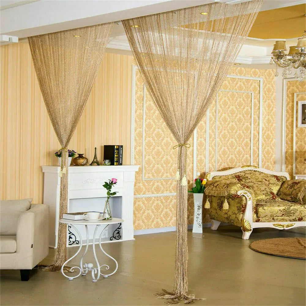 Glitter String Curtain Panel – Room Divider & Door Screen String Curtain Panel Nixie