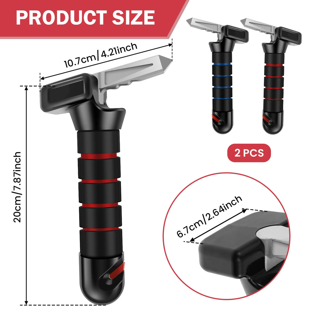 Car Door Grab Bar Handle Cane with Window Breaker & Belt Cutter Car Assist Handle Nixie