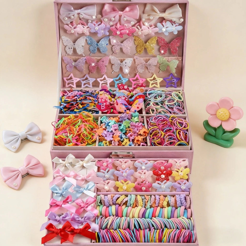 Girls' Sequin Butterfly Hair Clips Set 974 Pcs – BB Hairpins Kids Hair Clips Nixie