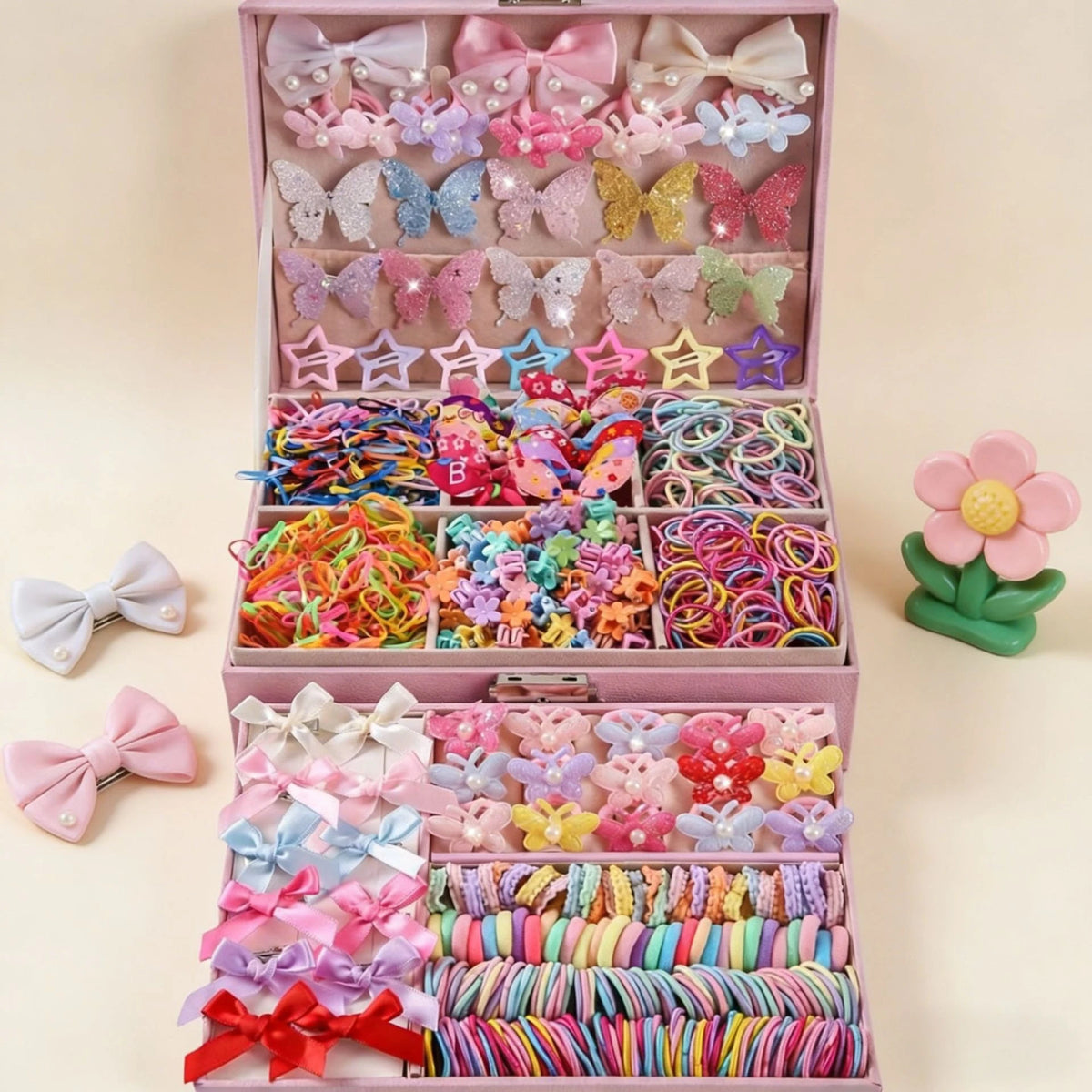 Girls' Sequin Butterfly Hair Clips Set 974 Pcs – BB Hairpins Kids Hair Clips Nixie