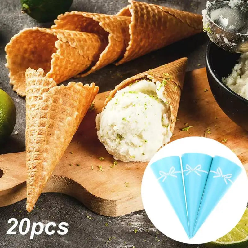 20Pcs Ice Cream Cone Paper Sleeves – Party Supplies Party Cone Sleeves Nixie