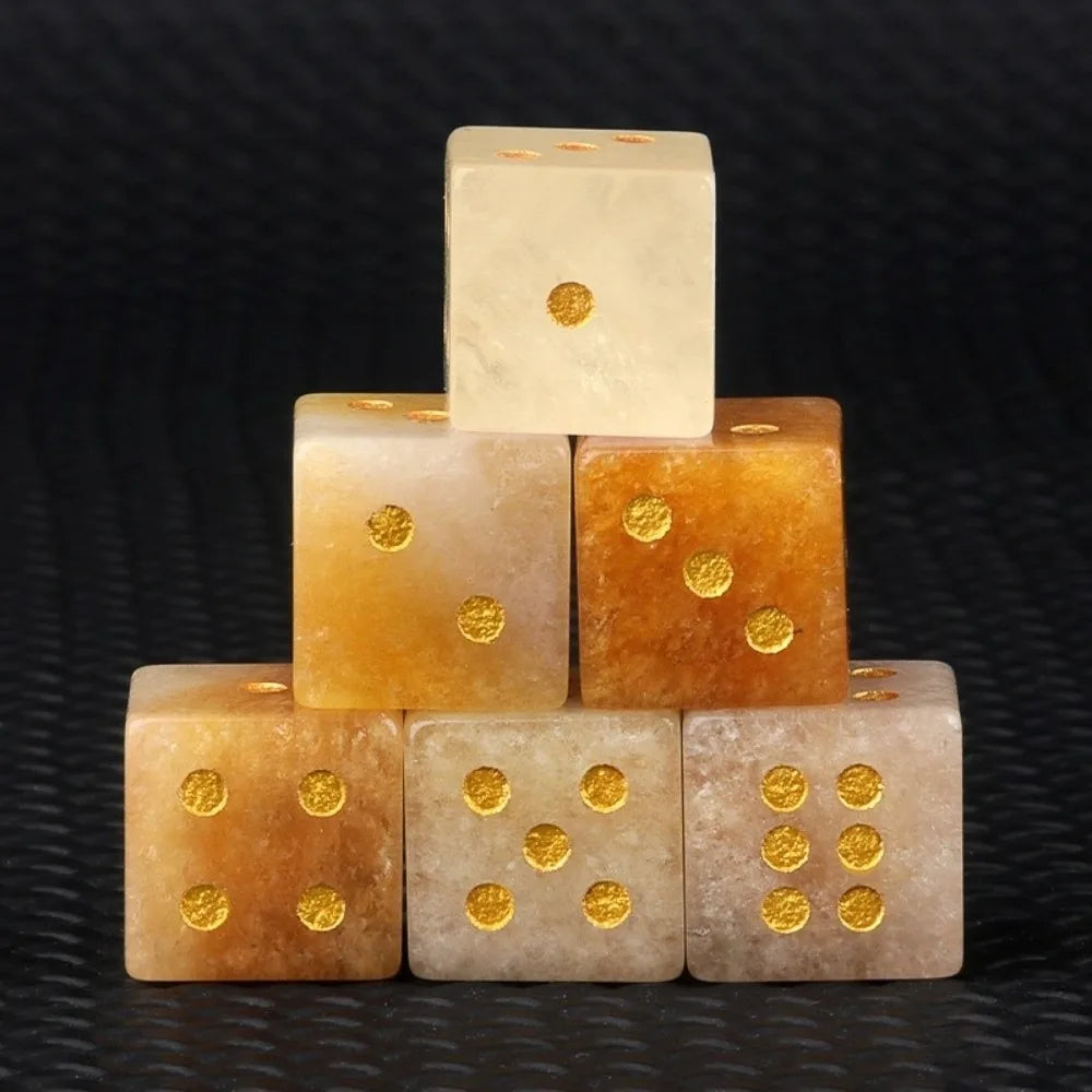 16mm Natural Crystal Quartz D6 Gem Dice – Stone Game Die Crystal Game Dice Nixie Topaz 1pcs