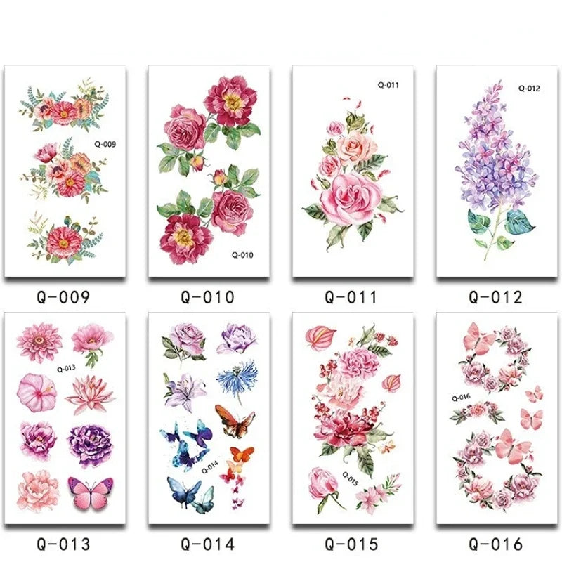 Waterproof Temporary Tattoo Stickers – Floral & Butterfly Temporary Tattoo Sticker Nixie