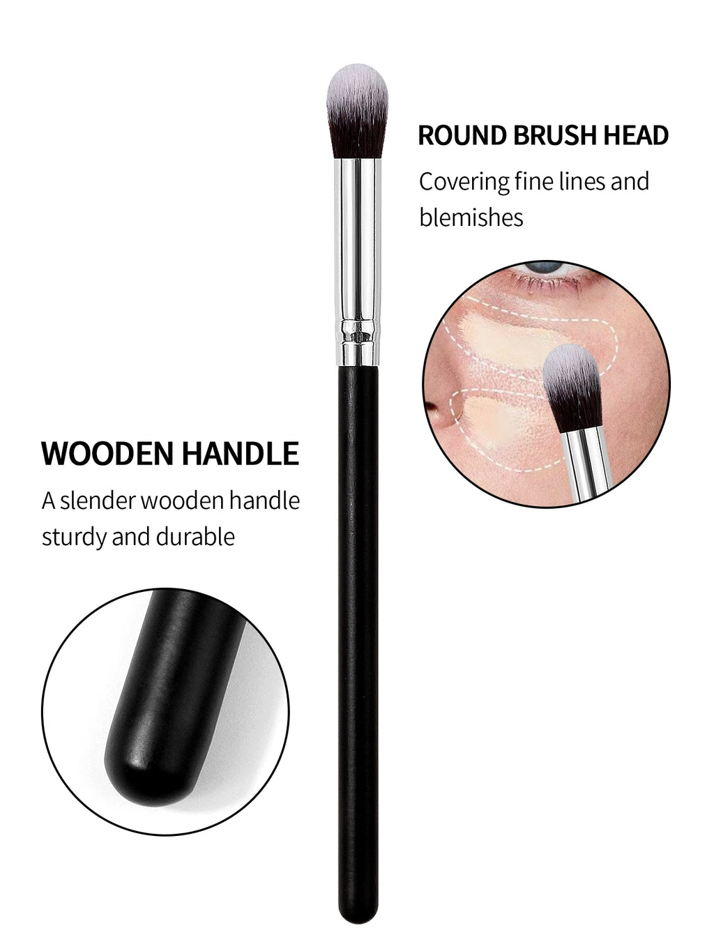Makeup Brush Set – Concealer, Eyeshadow, Highlighter & Contour Makeup Brush Set Nixie
