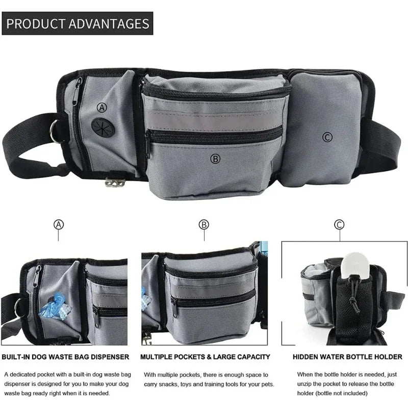 Dog Treat Training Pouch – Large Capacity Waist Bag Dog Training Bag Nixie