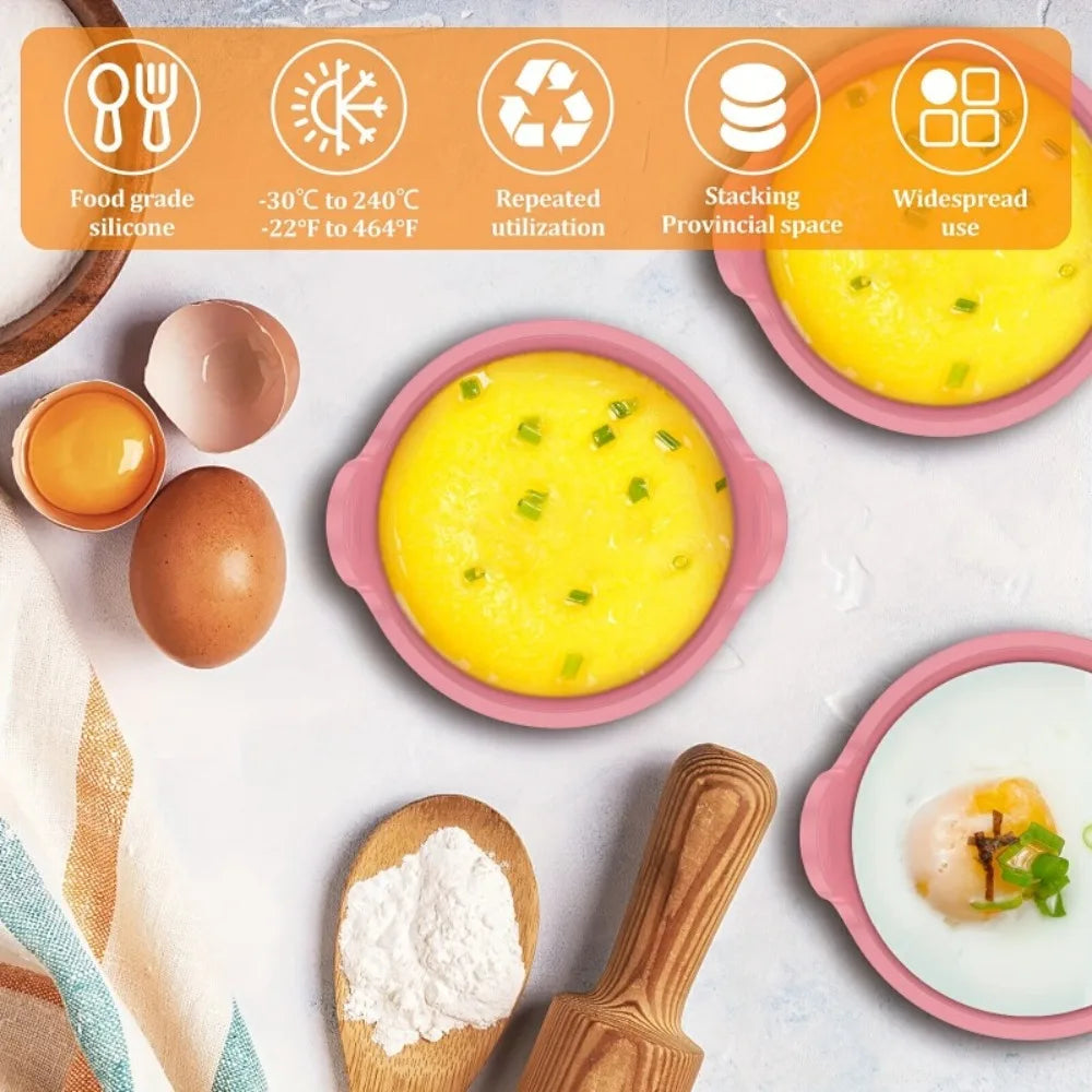 4PCS Non-Stick Silicone Air Fryer Muffin & Cupcake Molds Silicone Baking Molds Nixie