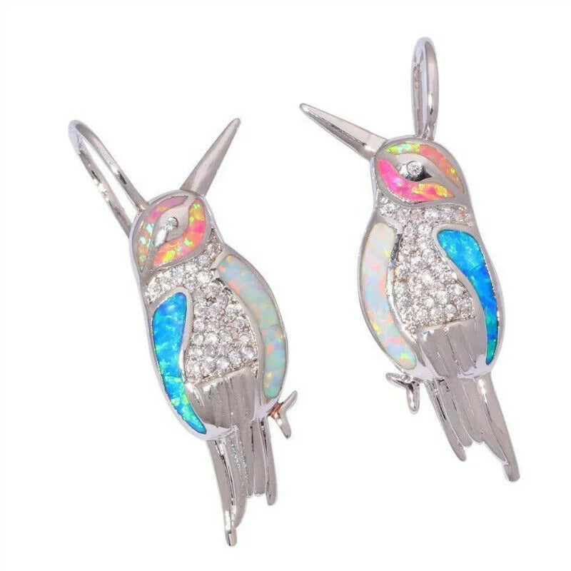 Bird Opal Earrings 925 Sterling Silver | Women's Jewelry Opal Stud Earrings Nixie MULTI