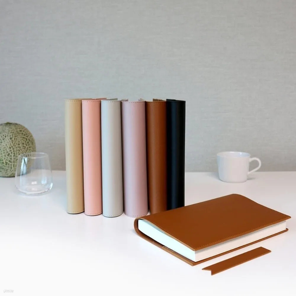 Korean PU Leather Notebook Cover – Replaceable Book Cover