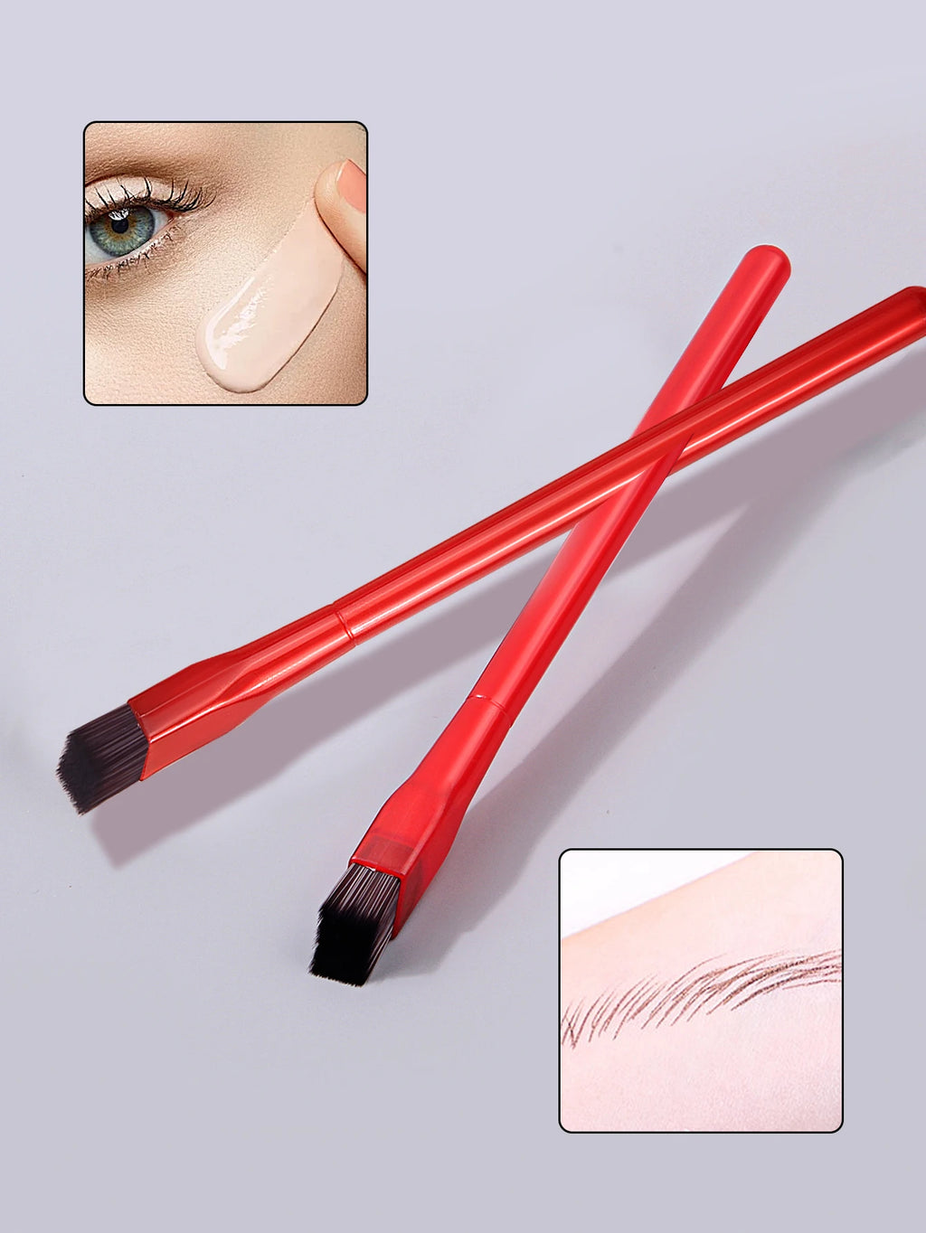 Bionic Fiber Angled Eyebrow Brush Set – Precise Brow Shaping Eyebrow Makeup Brush Nixie
