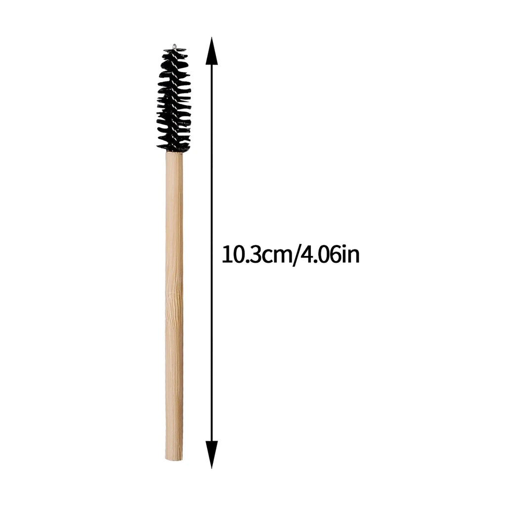 50PCS Bamboo Mascara Wands – Lash & Eyebrow Brush Set Mascara Wand Set Nixie
