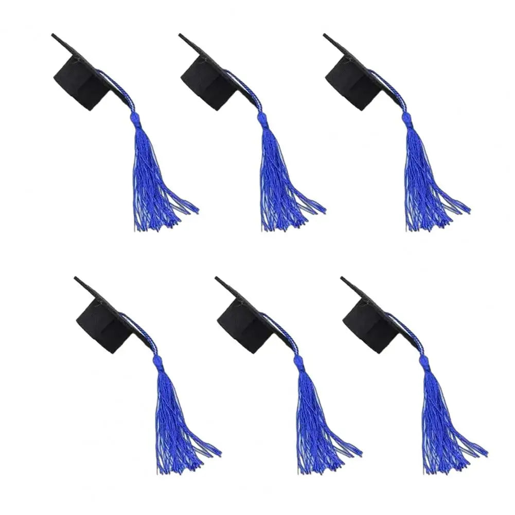 Mini Felt Graduation Cap Tassel Set – DIY Party Decor Party Decoration Set Nixie Blue XXS