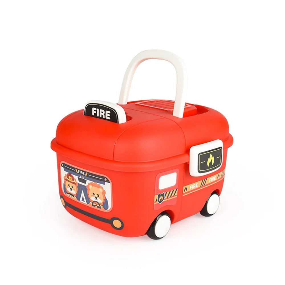 Cartoon Car Kids Storage Box with Wheels & Handle – Multi-Size