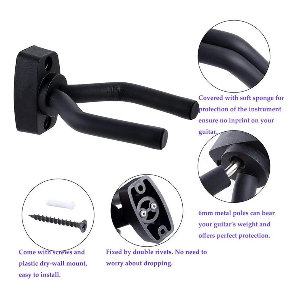 Guitar Wall Mount Hanger | Hook for Guitar, Bass & Violin