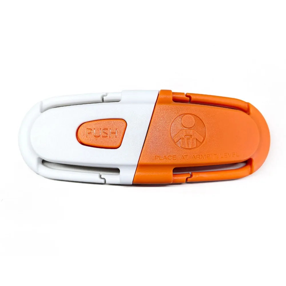 Child Car Seat Chest Harness Clip – Adjustable Safety Belt Car Seat Accessory Nixie White Orange