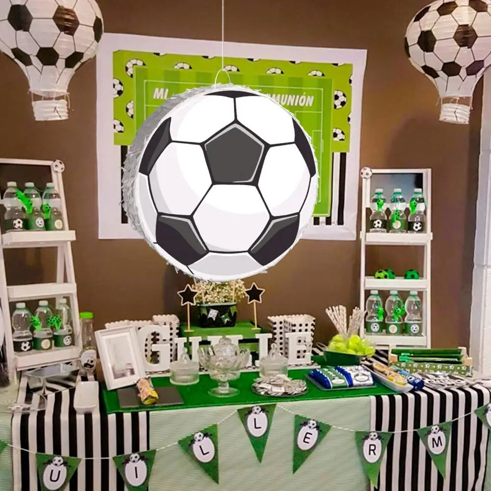 Soccer Ball Piñata Set with Stick, Blindfold & Confetti Kids Party Piñata Nixie