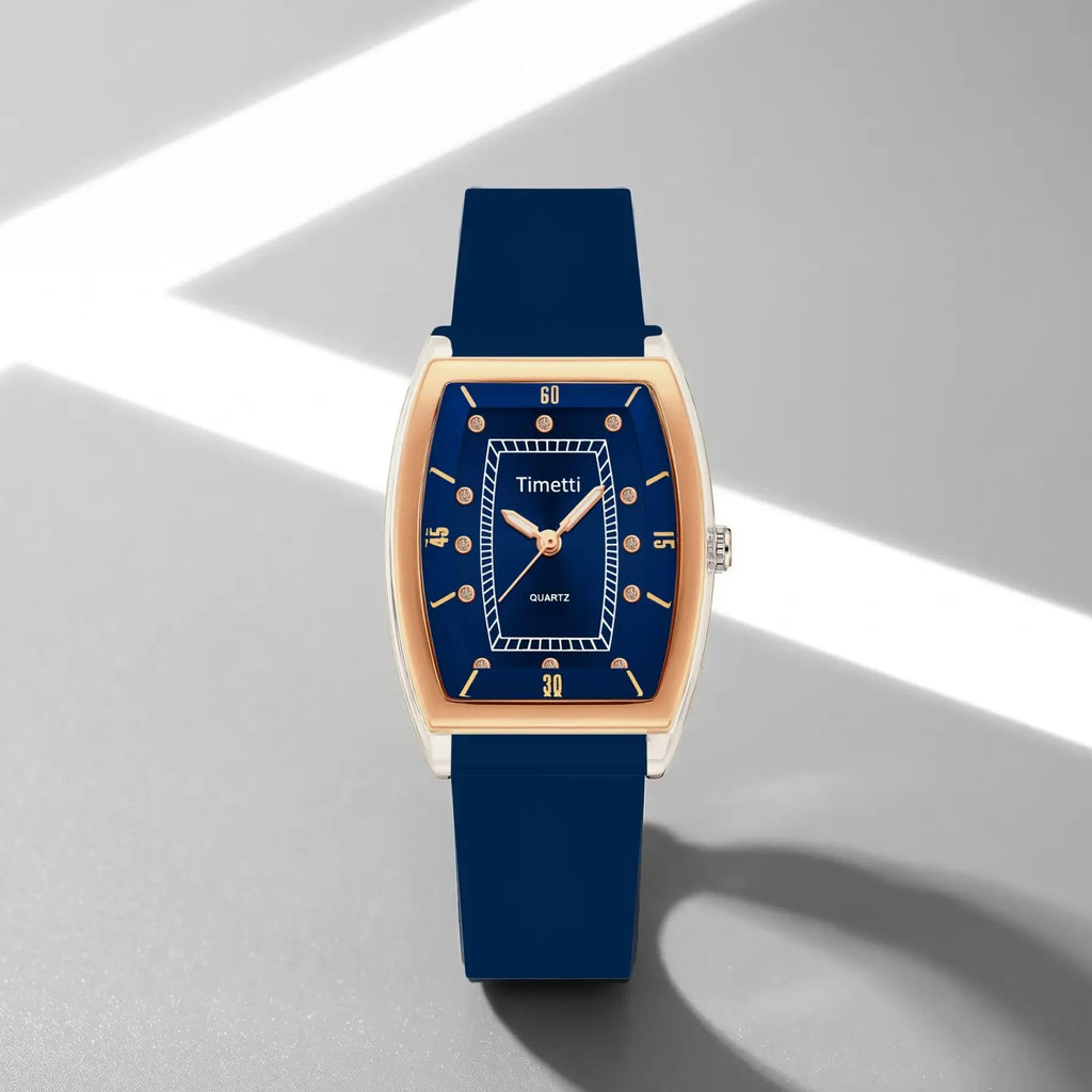 Timetti Retro Korean-Style Quartz Watch – Silicone Band Quartz Fashion Watch Nixie