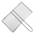 Iron BBQ Grill Basket Mesh Clamp – Fish, Meat & Veggie Grilling BBQ Grill Basket Nixie L