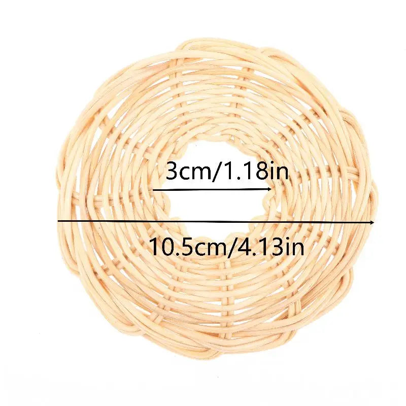 Handwoven Rattan Pendant Lampshade Vintage Basket Style – 2 Pack Rattan Lampshade Nixie