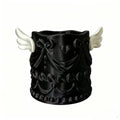 Silk Texture Makeup Brush Holder – Angel Wings Relief Design