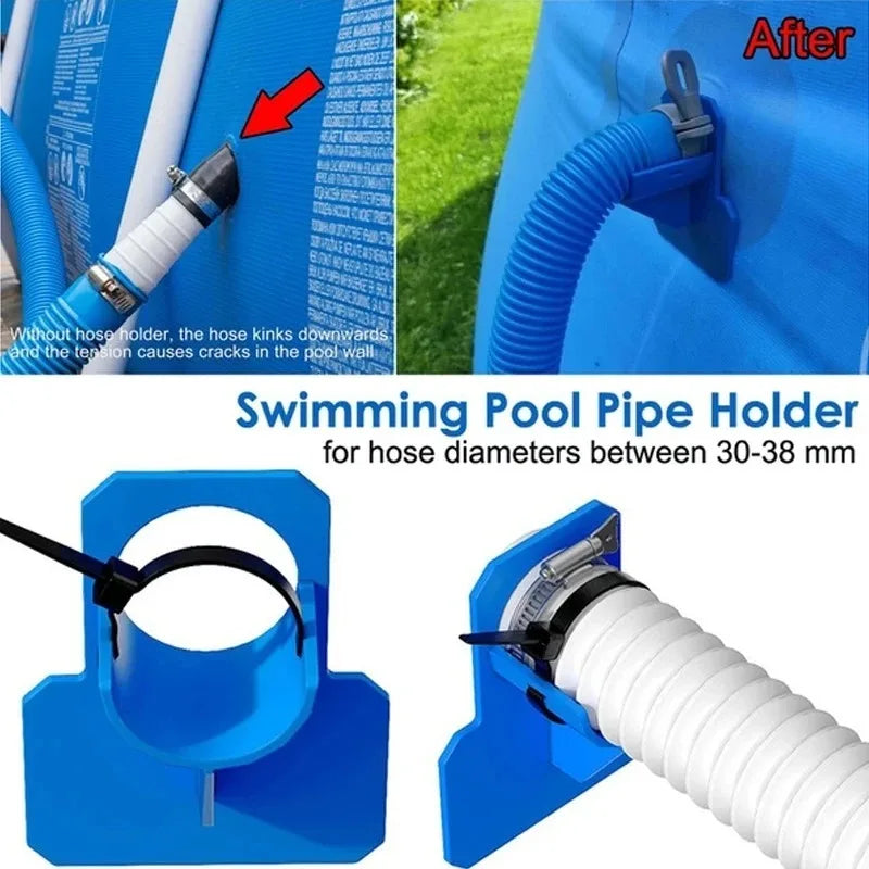 Swimming Pool Hose Support Bracket – Fits 30–38mm Pool Pipes