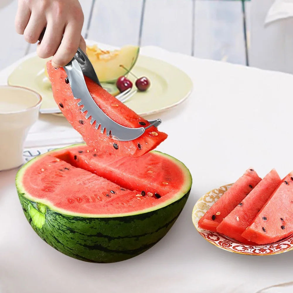 Stainless Steel Watermelon Slicer – Non-Slip Melon Cutter Fruit Slicer Tool Nixie