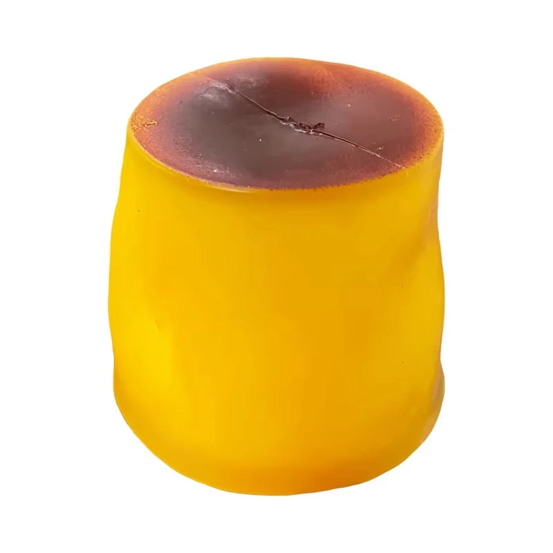 Caramel Pudding Squeeze Toy – Crispy Sound Sensory Stress Ball