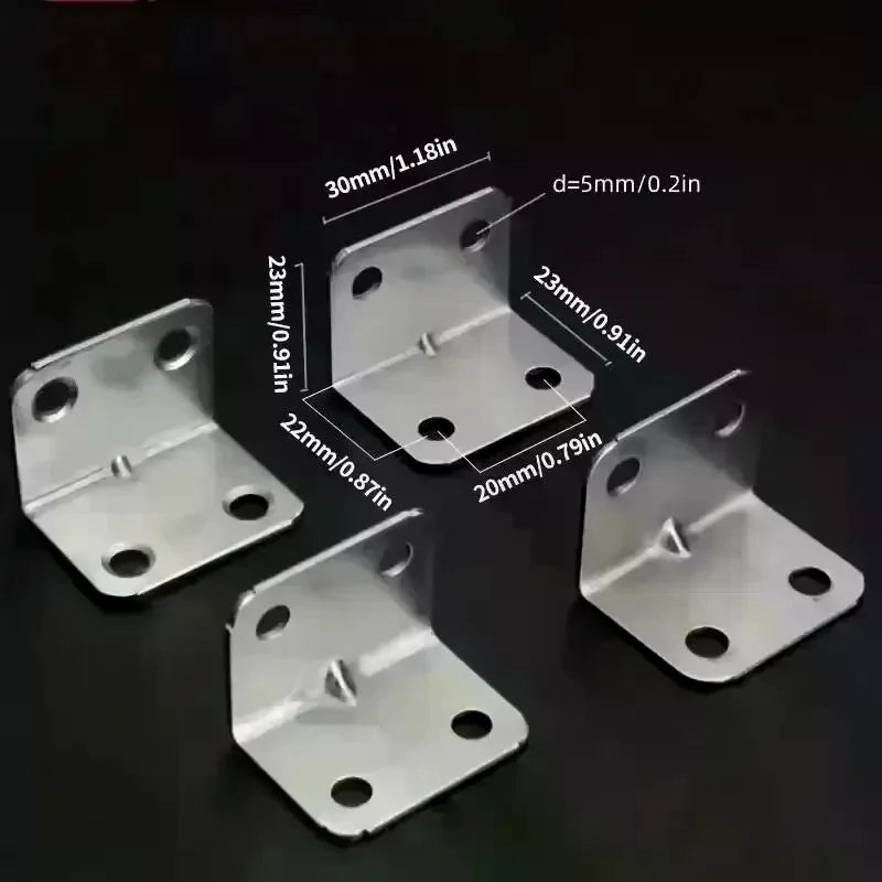 20pcs 90-Degree Angle Iron Shelf Brackets – Furniture Connectors Angle Iron Brackets Nixie