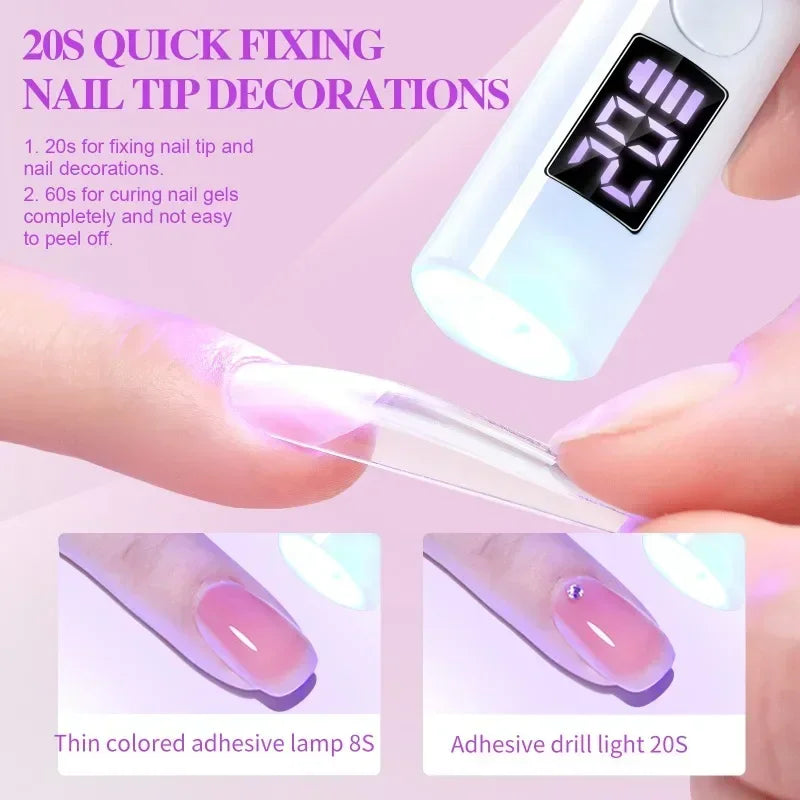 Nixie Portable UV Nail Lamp Cordless LED Gel Curing Light USB UV Gel Nail Lamp Nixie