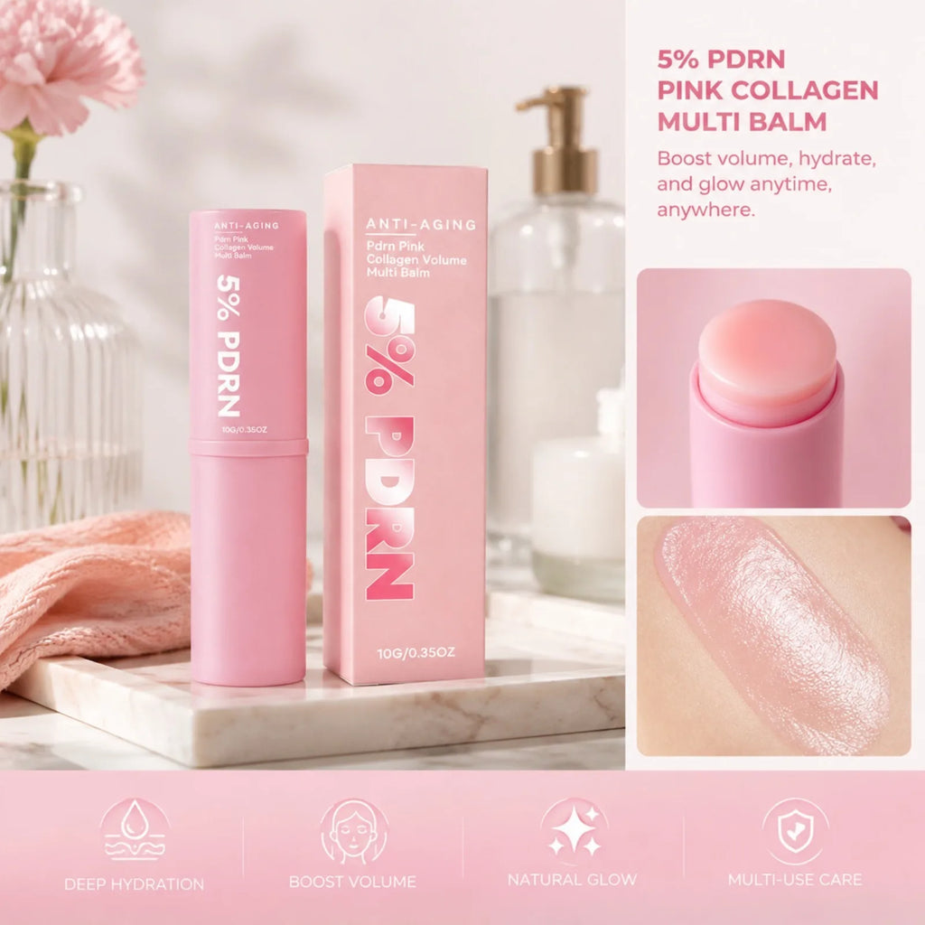 PDRN Pink Collagen Multi Balm – Face, Lip & Neck Moisturizer Collagen Balm Stick Nixie