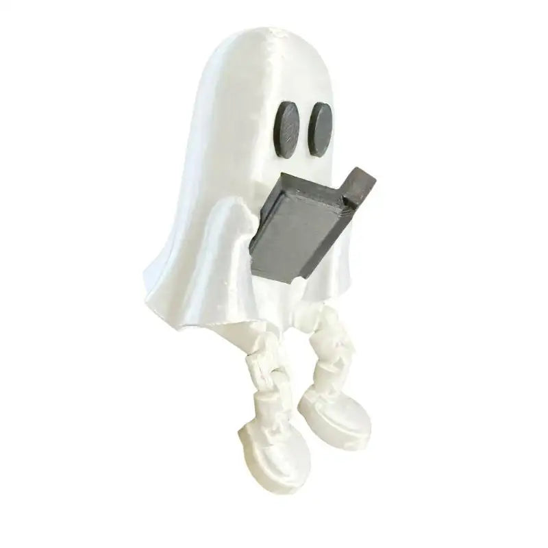 3D Printed Articulated Ghost Figurine | Cute Halloween Desk Decor Halloween Figurine Nixie