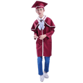 Kids Graduation Gown & Mortarboard Hat Set | Kindergarten Kids Graduation Gown Nixie Wine red 140cm