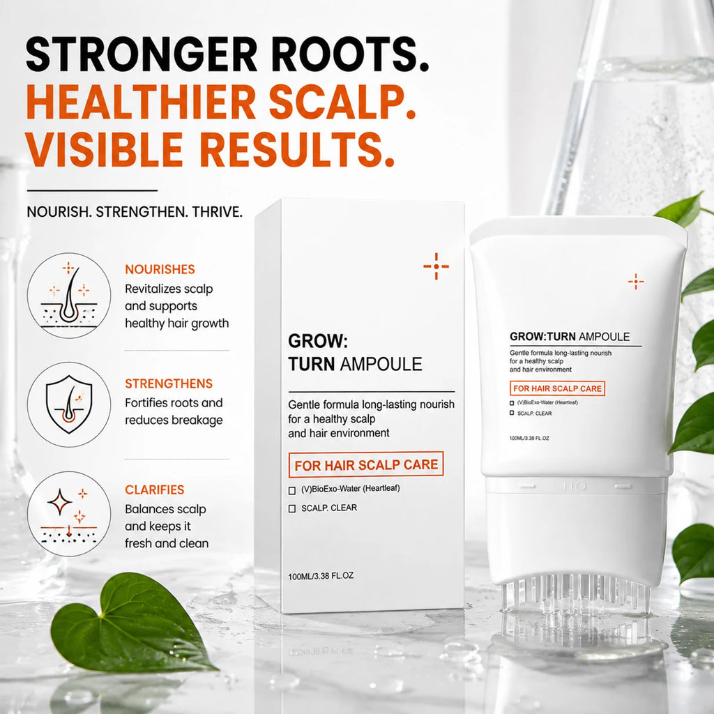 GROW:TURN Ampoule Scalp Serum – Nourishing Hair Root Treatment Scalp Care Serum Nixie