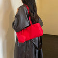 Women's Minimalist Nylon Tote Bag | Japanese Korean Style Shoulder Tote Bag Nixie BB-1461Burgundy