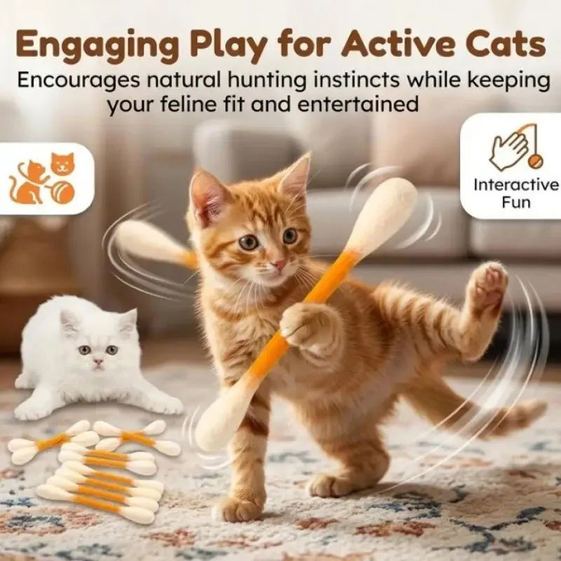 6-Pack Catnip Sisal Cat Chew Toys – Bite & Teeth Grinding Sticks Cat Chew Toy Nixie