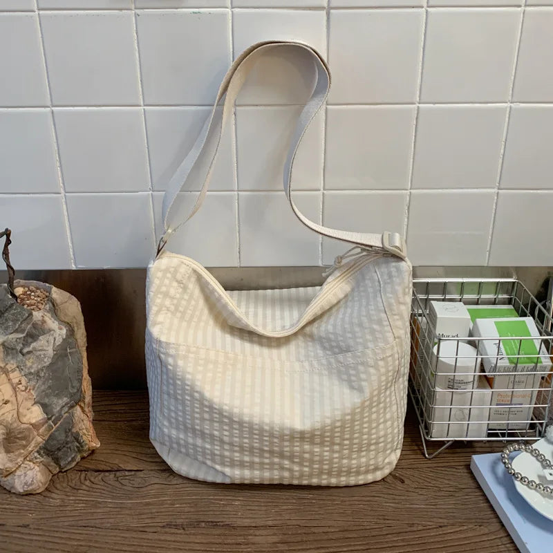 Nixie Large Canvas Tote Bag – Shoulder & Crossbody for Women Canvas Tote Bag Nixie Beige