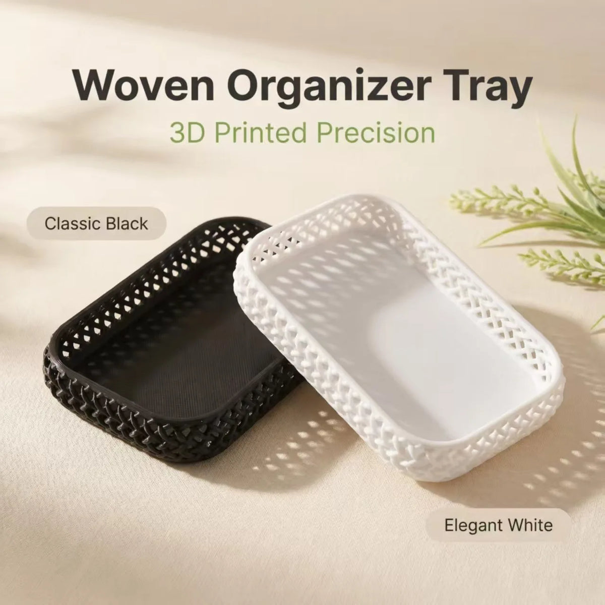 Hollow Woven Desktop Storage Tray | Nordic Minimalist Organizer Desktop Storage Tray Nixie