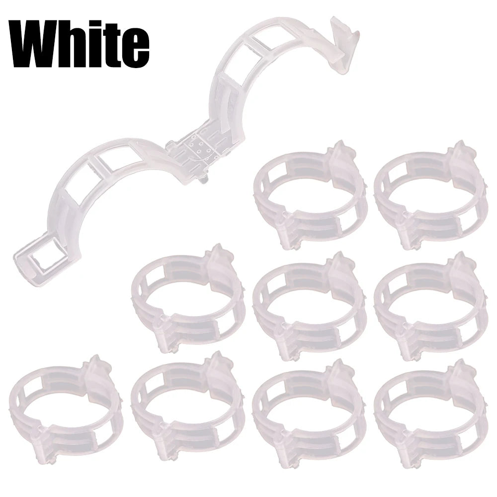 200Pcs Garden Plant Support Clips for Vines, Tomatoes & Climbing Plants Garden Plant Clips Nixie White 100pcs